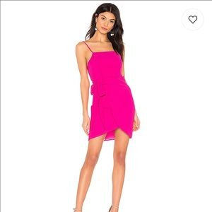 Super down Hot Pink Backless Dress